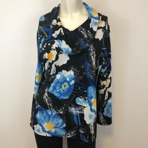 Half Moon Bay floral Cowlneck Shirt